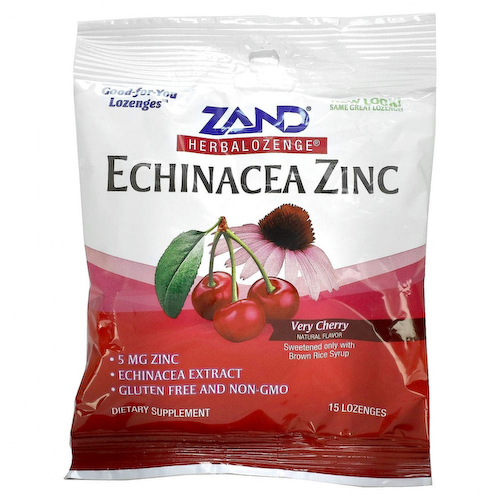 Zand, Эхинацея и цинк, травяные пастилки, супер-вишня, 15 пастилок #1