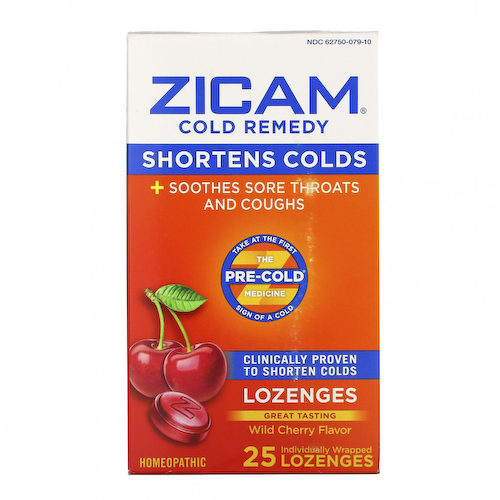 Zicam, Средство от простуды, леденцы, дикая вишня, 25 леденцов в индивидуальной упаковке #1