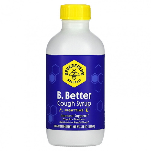 Beekeeper's Naturals, B. Better, сироп от кашля, для приема перед сном, 118 мл (4 жидк. Унции) #1