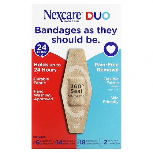 Nexcare, Duo Bandages, 40 разных размеров #1