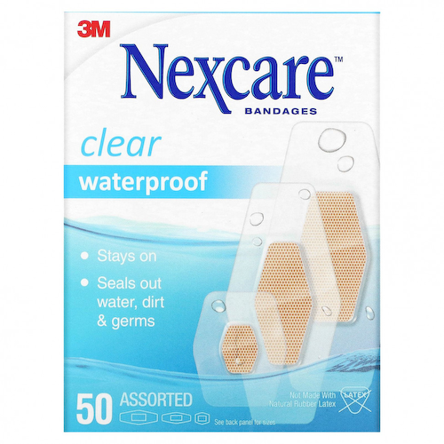 Nexcare, Прозрачные водонепроницаемые бинты, 50 разных размеров #1