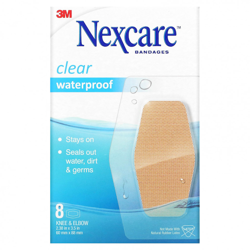 Nexcare, Прозрачные водонепроницаемые повязки для коленей и локтей, 8 повязок #1