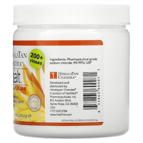 Himalayan Institute, Neti Salt, соль, экобанка многоразового использования, 340,2 г (12 унций) #1