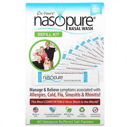 Nasopure, Система для промывки носа, набор для заправки, 1 набор #1