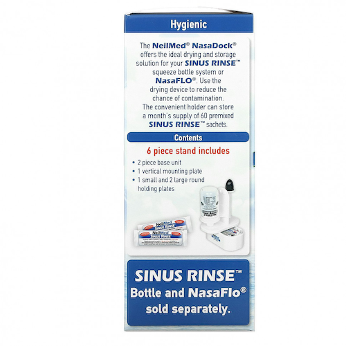 NeilMed, NasaDock Plus, подставка для саше, белая, 1 штатив NasaDock Plus #1