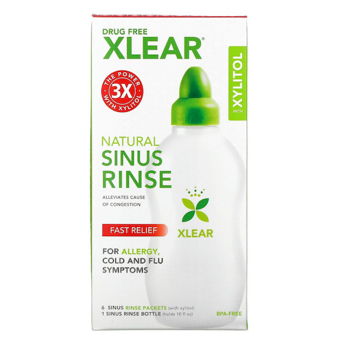 Xlear, Натуральный ополаскиватель для синусов с ксилитолом, 1 набор #1