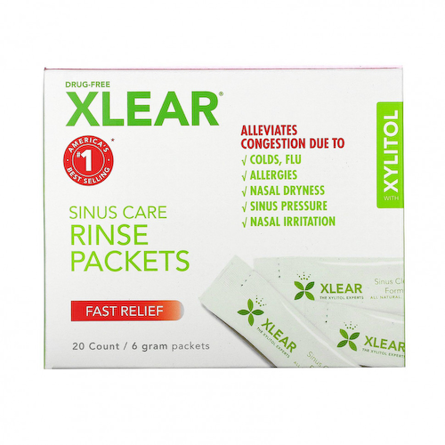 Xlear, Средство для промывания околоносовой полости в пакетиках, быстрое действие, 20 шт., по 6 г каждый #1