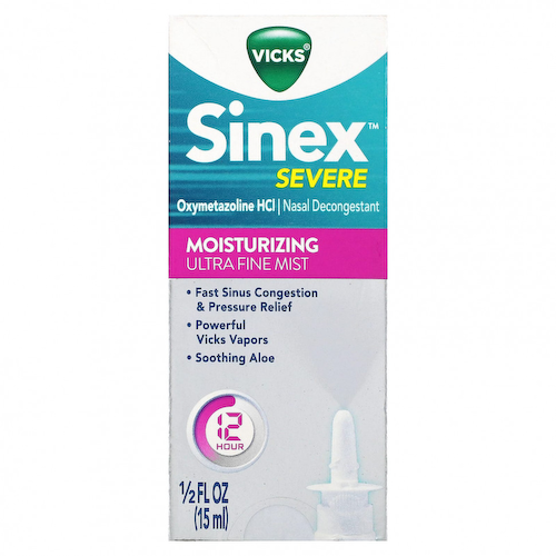 Vicks, Sinex Severe, ультра тонкий увлажняющий спрей, 15 мл (0,5 жидк. Унции) #1