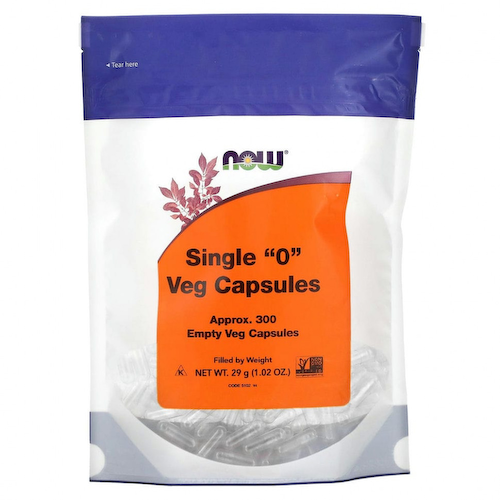 NOW Foods, отдельные пустые вегетарианские капсулы, прибл. 300 пустых вегетарианских капсул #1