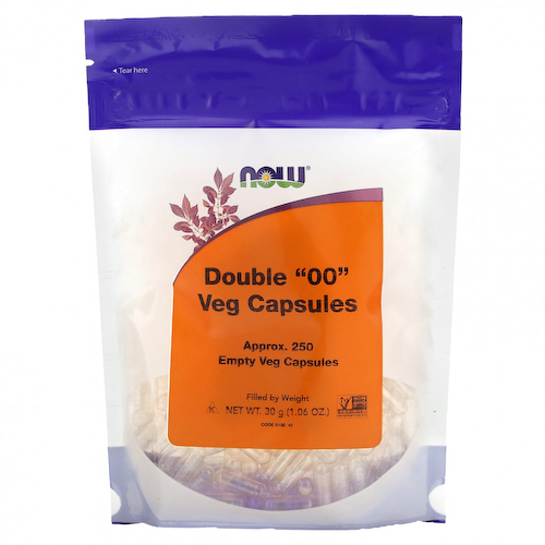 NOW Foods, Растительные двойные «00» капсулы, прибл. 250 пустых растительных капсул #1