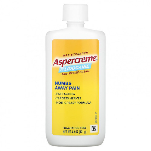 Aspercreme, Обезболивающий крем с 4% лидокаином, максимальная сила действия, без отдушек, 121 г (4,3 унции) #1