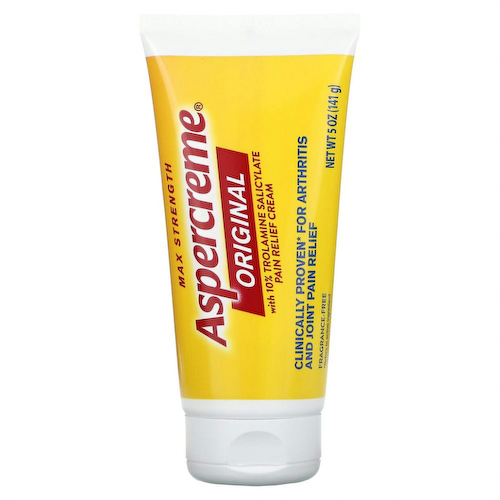 Aspercreme, Оригинальный обезболивающий крем с 10% салицилатом троламина, максимальная сила действия, без отдушек, 141 г (5 унций) #1