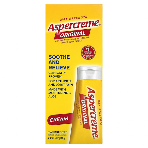 Aspercreme, Оригинальный обезболивающий крем с 10% салицилатом троламина, максимальная сила действия, без отдушек, 141 г (5 унций) #1