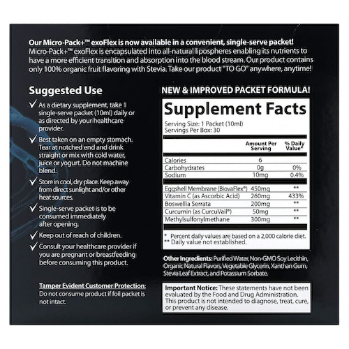Aurora Nutrascience, Micro-Pack + ExoFlex + Plus Vitamin C, 30 пакетиков по 10 мл (0,34 жидк. Унции) #1