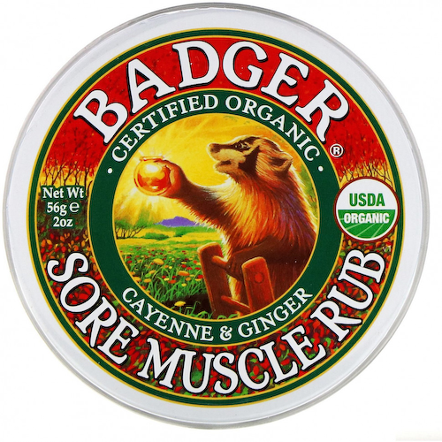 Badger Company, мазь от боли в мышцах, органический состав, с кайенским перцем и имбирем, 56 г (2 унции) #1