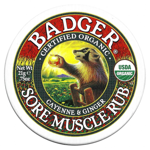 Badger Company, Sore Muscle Rub, мазь от боли в мышцах с кайенским перцем и имбирем, 21 г (0,75 унции) #1