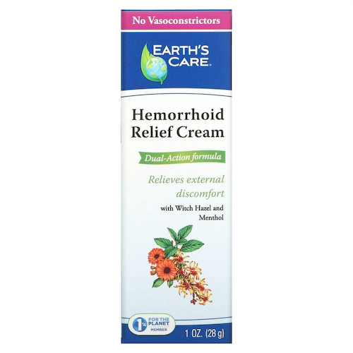 Earth's Care, крем от геморроя, с гамамелисом и ментолом, 28 г (1 унция) #1