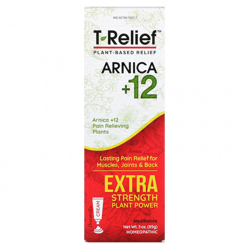 MediNatura, T-Relief, арника + 12, с повышенной силой действия, ромашка, 85 г (3 унции) #1