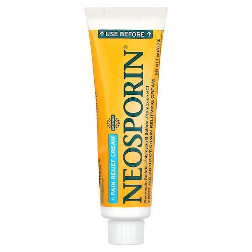 Neosporin, Крем двойного действия, обезболивающий крем, 1 унция (28,3 г) #1