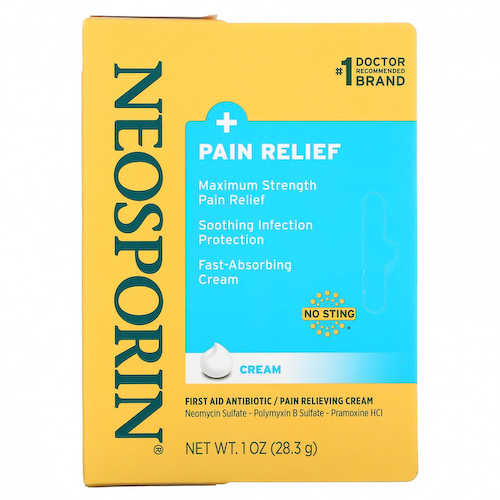 Neosporin, Крем двойного действия, обезболивающий крем, 1 унция (28,3 г) #1