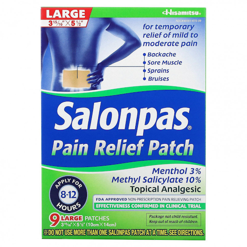 Salonpas, Пластырь обезболивающий, большой, 9 пластырей #1