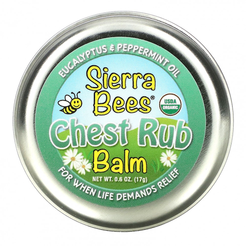 Sierra Bees, Бальзам для втирания в грудь, эвкалипт и перечная мята, 17 г (0,6 унции) #1