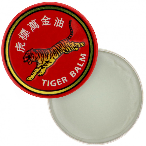 Tiger Balm, Обезболивающий бальзам, белый, средняя сила, 0,14 унции (4 г) #1