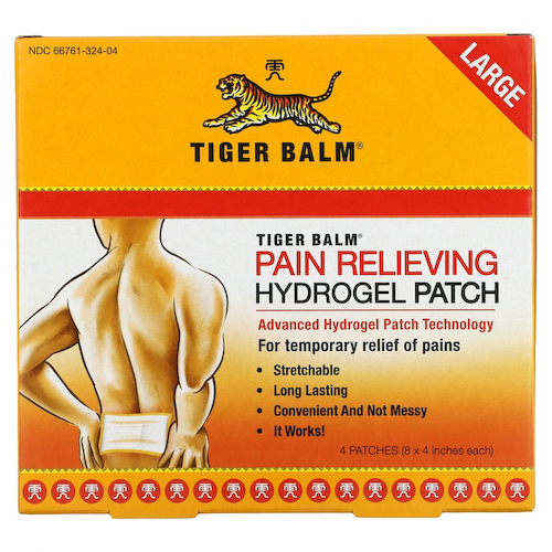 Tiger Balm, Обезболивающий пластырь, большой размер, 4 шт. (8 x 4 дюймов шт.) #1