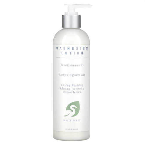 White Egret Personal Care, Магниевый лосьон, 12 жидких унций (355 мл) #1