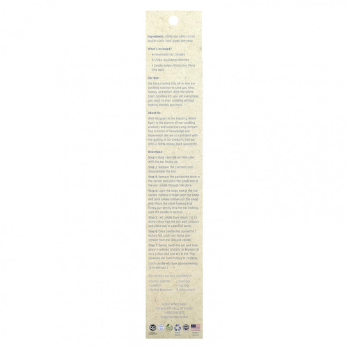 White Egret Personal Care, Универсальный набор для свечки ушей, пчелиный воск, 4 шт. #1