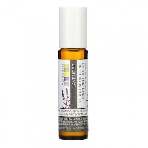 Aura Cacia, Смесь эфирного масла, смягчающий шариковый аппликатор, лаванда, 0,31 жидких унций (9,2 мл) #1