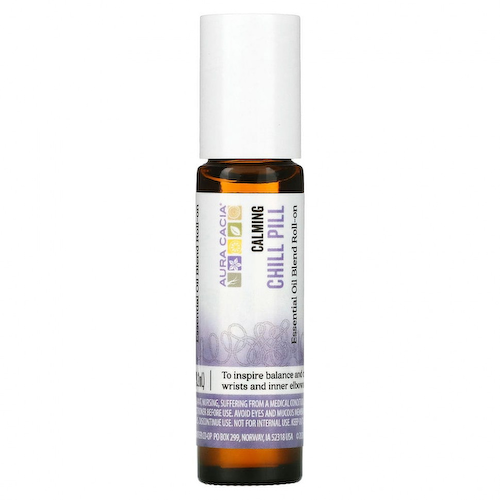 Aura Cacia, смесь эфирных масел, расслабляющее действие, с шариковым аппликатором, успокаивающий эффект, 9,2 мл (3,1 жидк. унции) #1