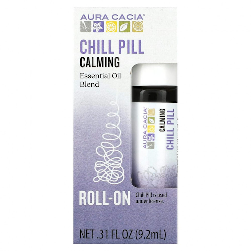 Aura Cacia, смесь эфирных масел, расслабляющее действие, с шариковым аппликатором, успокаивающий эффект, 9,2 мл (3,1 жидк. унции) #1