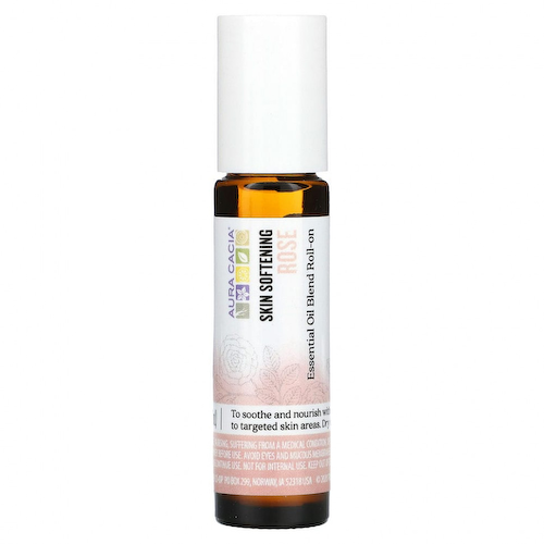 Aura Cacia, Смесь эфирных масел, шарики для смягчения кожи, роза, 9,2 мл (0,31 жидк. Унции) #1