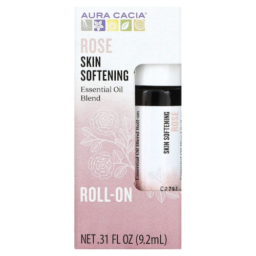 Aura Cacia, Смесь эфирных масел, шарики для смягчения кожи, роза, 9,2 мл (0,31 жидк. Унции) #1