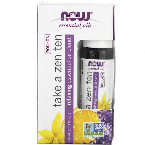NOW Foods, Эфирные масла, ролл-ап Take a Zen Ten, 10 мл (1/3 жидк. Унции) #1