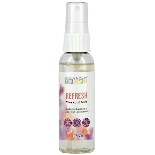 Aura Cacia, Refresh, спрей для тренировок, 59 мл (2 жидк. Унции) #1