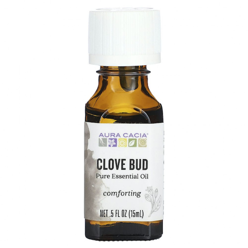 Aura Cacia, 100% чистое эфирное масло бутонов гвоздики, 0.5 жидкой унции (15 мл) #1