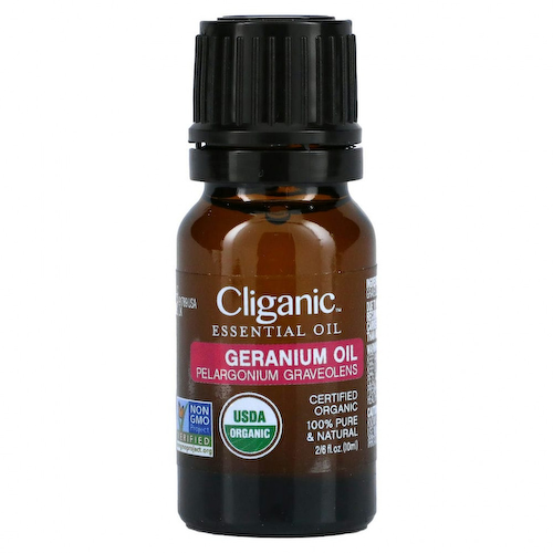 Cliganic, 100% чистое эфирное масло, герань, 10 мл (0,33 жидк. Унции) #1