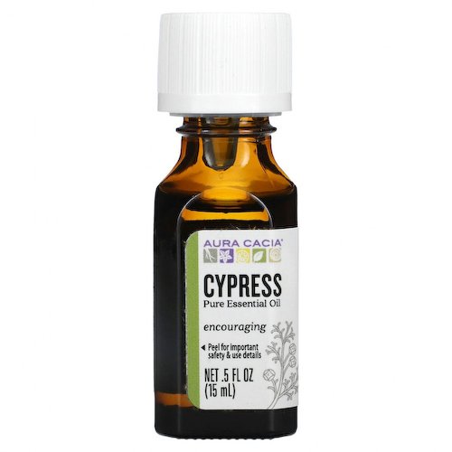 Aura Cacia, 100% чистое эфирное масло, кипарис, 15 мл (0,5 жидк. унции) #1