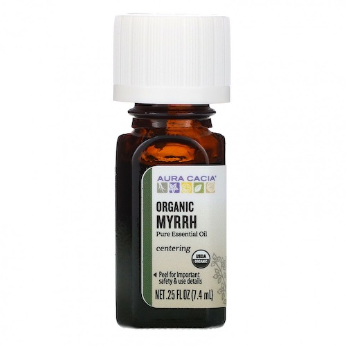 Aura Cacia, чистое эфирное масло, органическая мирра, 7,4 мл (0,25 жидк. унции) #1