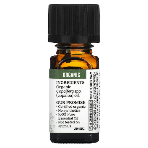 Aura Cacia, чистое эфирное масло, органический копайба, 7,4 мл (0,25 жидк. унции) #1