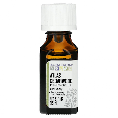 Aura Cacia, Чистое эфирное масло, атласский кедр, 15 мл (0,5 жидк. Унции) #1