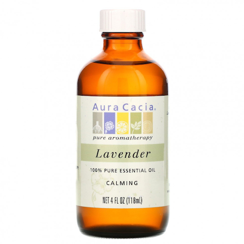 Aura Cacia, 100 % чистое эфирное масло, лаванда, 118 мл (4 жидких унции) #1