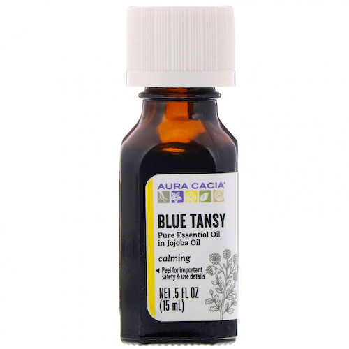Aura Cacia, чистое эфирное масло на основе масла жожоба, голубая пижма, 15 мл (0,5 жидк. унции) #1
