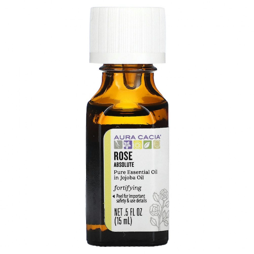 Aura Cacia, чистое эфирное масло, абсолю розы, 15 мл (0,5 жидк. унции) #1