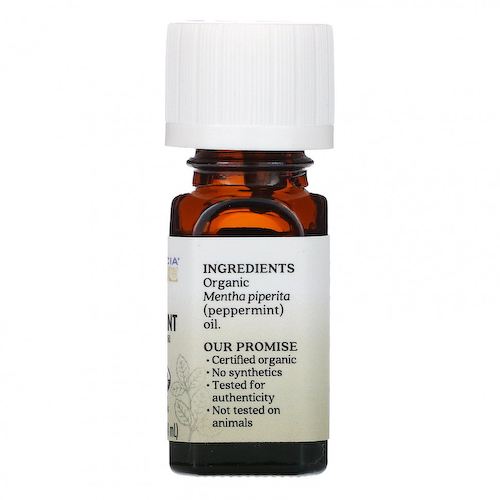 Aura Cacia, чистое эфирное масло, органическая перечная мята, 7,4 мл (0,25 жидк. унции) #1