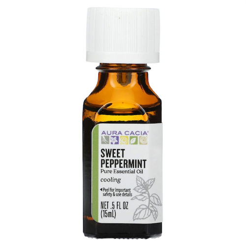 Aura Cacia, Чистое эфирное масло, сладкая перечная мята, 15 мл (0,5 жидк. Унции) #1