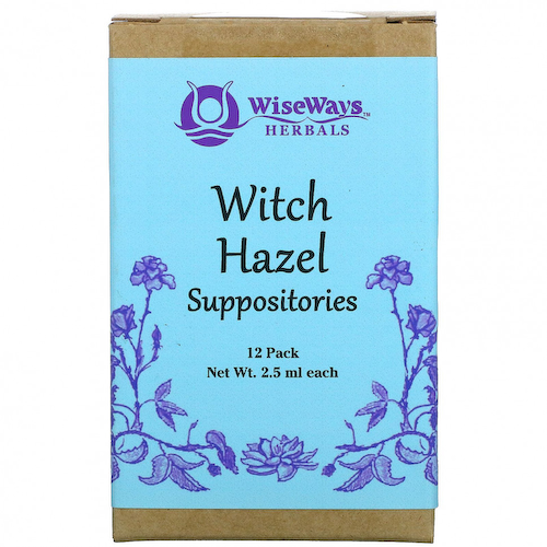 WiseWays Herbals, Суппозитории с гамамелисом, 12 штук, по 2,5 мл каждый #1