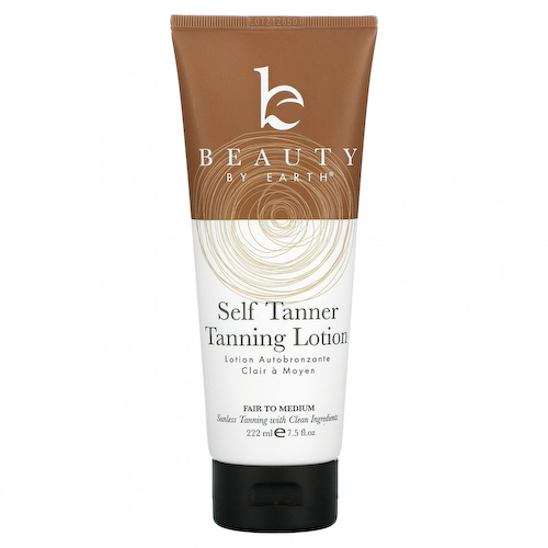 Beauty By Earth, Self Tanner Tanning Lotion, Fair To Medium, 7.5 fl oz (222 ml) #1